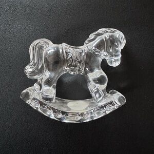 Vintage Princess House Crystal Treasures Rocking Horse, a collectible 24% lead